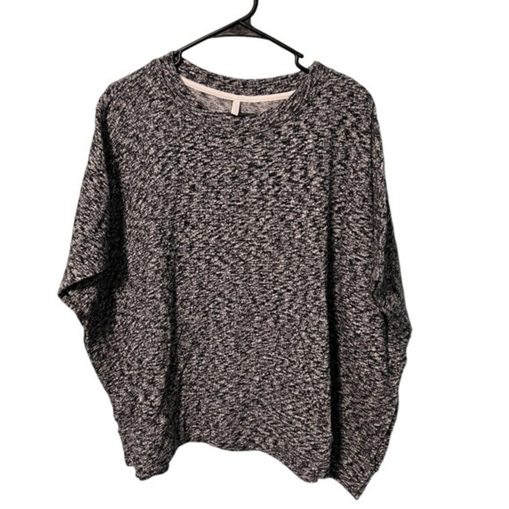 Lou & Gray Oversized Pocho Gray Sweater 100% Cotton Size XS/S